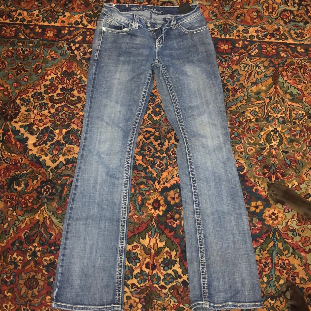 Wire heart jeans